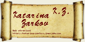 Katarina Žarkov vizit kartica
